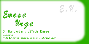 emese urge business card